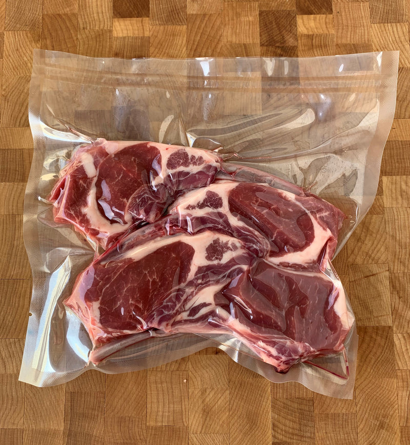 Frenched Lamb Chops, Seasoned